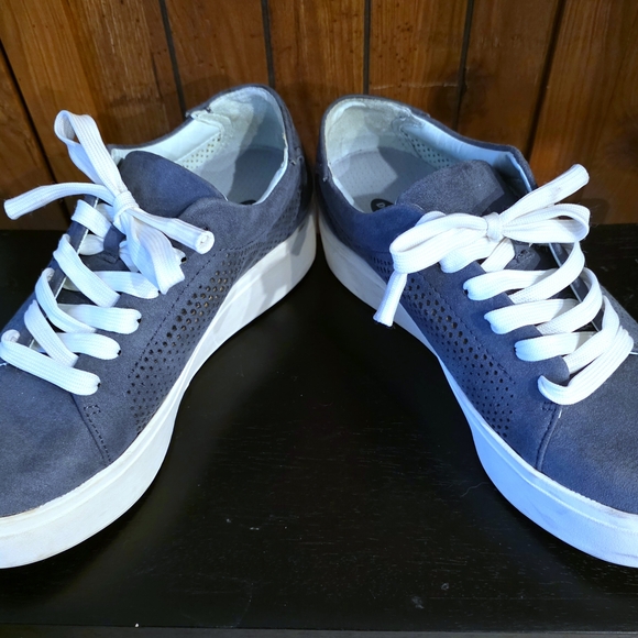 Steal Blue Dr Scholl's Sneakers with White Laces - Picture 4 of 6